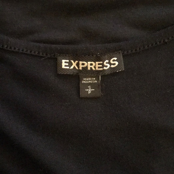 Express Black Ruffle Front Tank Top Tunic Length S - Picture 5 of 7